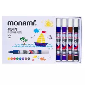 모나미)유성매직 12색 세트 유성잉크 대표매직 둥근닙