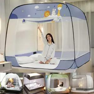 끌라로 최신형 6종 원터치 사각 모기장 침대 모기장텐트