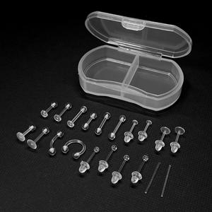 실리콘귀걸이100개 케이스 포함 학생 투명귀걸이 귀막힘방지 알러지방지 투명피어싱