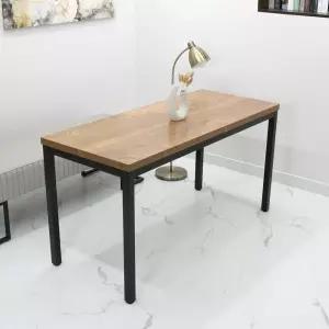 조립식 철제 프레임 일자형 컴퓨터 책상 1300 x 550 필름 코팅 매끈한 표면 데스크