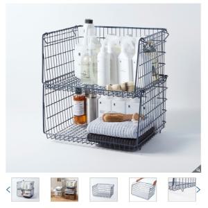 CI[공구/생활/자동차(선반/수납)]한샘 슈퍼와이어 스마트 바스켓 2개, 라지