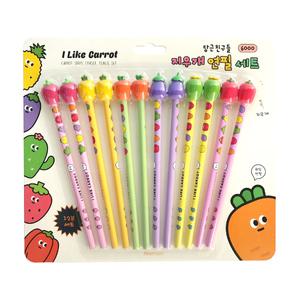 6000 당근친구들지우개연필세트(B심12본)