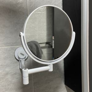 거울 화장실 욕실 벽 강력흡착 벽걸이 인테리어 면도경 양면 원형(30169)