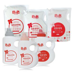 비앤비 섬유세제 유연제 용기 리필/1500ml1800ml 유아 아기 신생아 액체 세탁 빨래