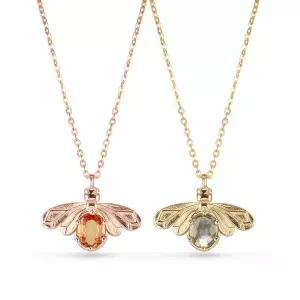 [도로시] 14k 천연 사파이어 꿀벌 목걸이(2type)