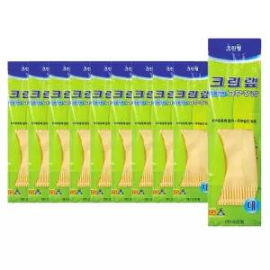 크린랩 고무장갑 식품전용 고무장갑 미색 대 10개