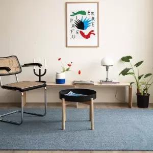 [텐바이텐]모듈 스타일 먼지없는 거실러그 카펫 방바닥매트(블루100x140)