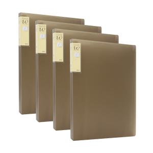 드림 W 클리어화일 40매 4P 갈색, 1개