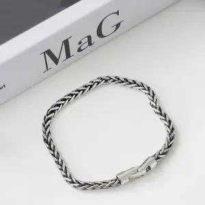 925실버 유광/무광 로프 체인버클 남자 남녀공용 커플 은팔찌