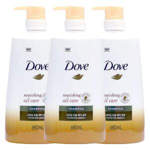 도브 너리싱 오일케어 샴푸 680ml 3개