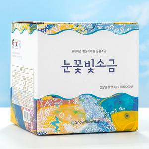 유기미네랄 먹는 알칼리 눈꽃빛소금 용융소금 4g 휴대용 스틱 50개입