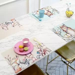 [텐바이텐]엘라다이닝 양면 방수 식탁매트 2P세트 숲속친구들