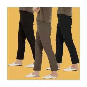 믹스밍글 여성 밴딩 기모 바지 겨울 엄마바지 중년 60대 일자 엄마 할머니 편한 옷 빅사이즈