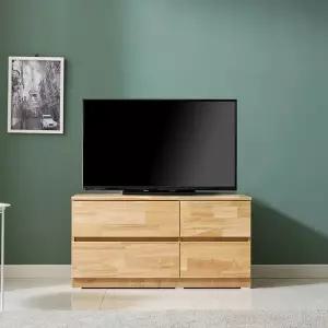 [팀버애니스]2단 원목 거실장 서랍 러버 1000 (원색) 팀버스리빙