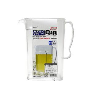국산 아크릴 계량컵 투명 1000ml 눈금 손잡이 경량