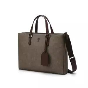 [롯데백화점]닥스 액세서리 LL[쇼핑백동봉]베이지 음각장식 가죽 서류가방 DBBA3F083