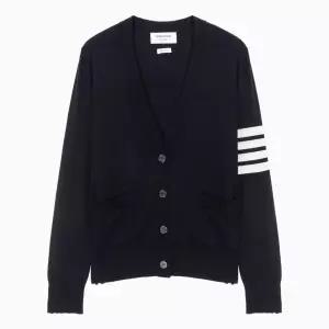 25SS 톰브라운 사선 완장 네이비 여성 메리노 울 가디건 FKC334A Y1014 415