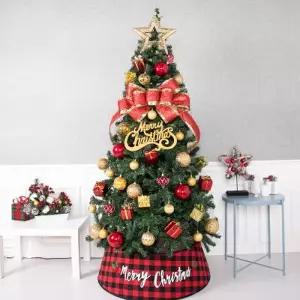 [텐바이텐]크리스마스 트리 나무 장식 풀세트 그레이스펄 PVC 180cm 단면