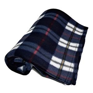 한눈알 폴라폴리스 체크 무릎담요 100x80cm 네이비