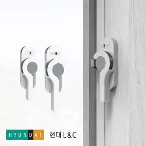 한화 현대 L&C 화이트 크리센트 샷시 문고리 잠금장치 걸쇠