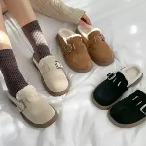 SOVO 라스니 털안감 러버솔 털슬리퍼 3cm