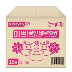 팜파스 점보롤화장지 미쁘 100%무형광 프리미엄 꽃인쇄