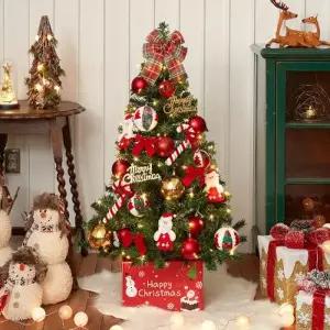 [텐바이텐]120cm 꼬깔산타 스카치 트리 풀세트(전구포함)