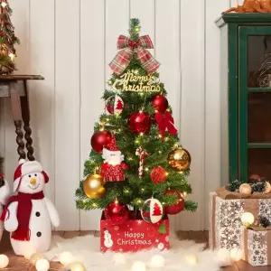 [텐바이텐]90cm 꼬깔산타 스카치 트리 풀세트 전구포함 완제트리