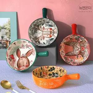 세라믹 캐릭터 손잡이 앞접시 KI412