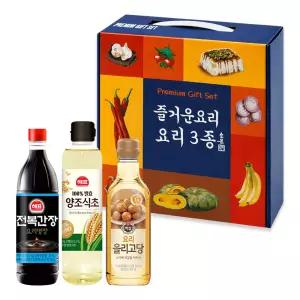 프리미엄 오일 선물세트3종세트[진간장500ml+양조식초500ml+요리 올리고당500g]
