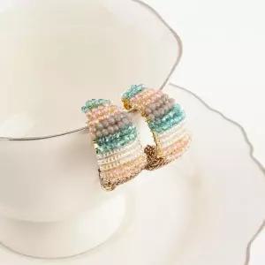 [셀러허브]여자 볼드링 진주 엔틱 비즈 키치룩 2종 귀걸이 (S13445475)