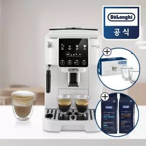[카푸치노잔+원두]드롱기 전자동 커피머신 롱 화이트 KRECAM220.20.W