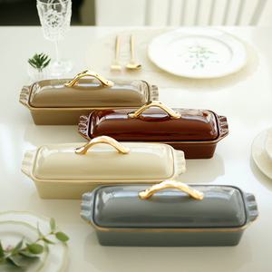 에크렌 24k 골드 도자기 사각 수저통 수저정리함 직사각 뚜껑 수저함