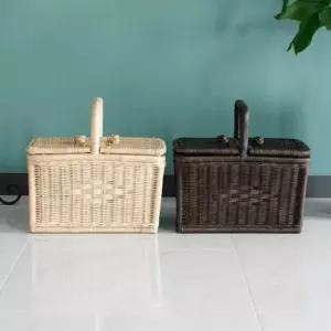 [텐바이텐]라탄 사각 피크닉 바구니- 2color