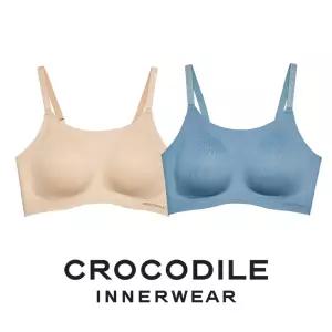 [크로커다일] 나일론모달 스트랩 패드일체형 브라2종 파우더베이지 뮤트블