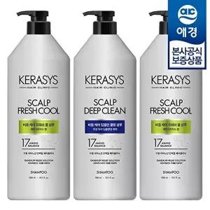 [애경]케라시스 클리닉 비듬두피 샴푸 980ml x3개 (딥클린/레몬프레쉬)