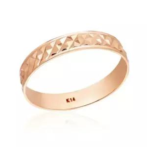 [비앤비골드] 18K 볼륨 다이아컷팅 민자 반지 NPR40184