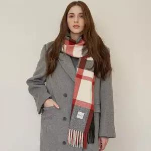 [엘르](신세계 사우스시티)프렌즈 롱 체크 머플러 SE44MP305