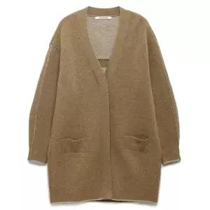 [롯데백화점]나이스클랍 이중지 카멜 블렌드 니트 가디건 (N244PWK907)