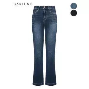 [하프클럽/바닐라비]캣워싱 세미부츠컷 기모 청바지