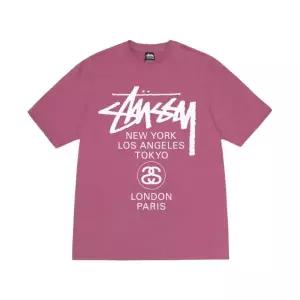 [정품아닐시3배보상] 스투시 월드투어 티셔츠 베리 2024 Stussy World Tour T-Shirt Berry 2024