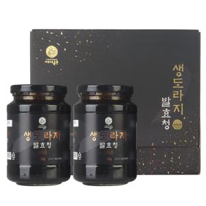 생도라지 발효청 600g X 2병 국내산 3년근 약도라지 겨울철 환절기 건강 선물세트