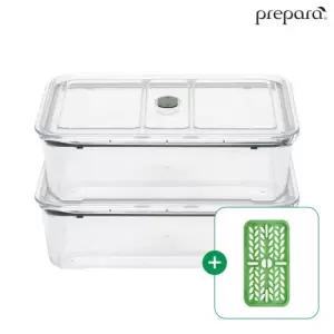 프리파라 브루클린 트라이탄 밀폐용기 대용량 6호(3400ml)x2개 + 띄우개 포함