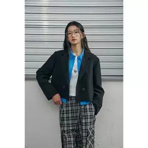 [LAP](강남점)뒤점퍼 배색 크랍자켓 AR1WJ260