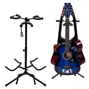 3단 기타 받침대 휴대용 접이식 통기타 거치대 보면대 높이조절 스탠드 악기 보관함 행거 베이스 걸이