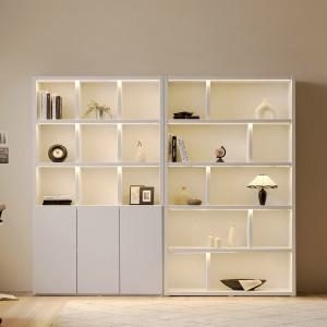 아씨방가구 제이슨 LED조명 인테리어 책장/도어형 (600/800/1200)