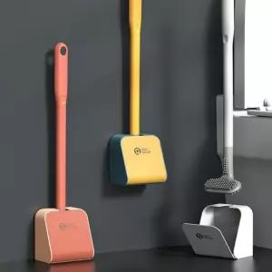 고품질 실리콘 골프형 변기 청소솔 무타공 거치대 세트 부분청소 (WFGVZDB)