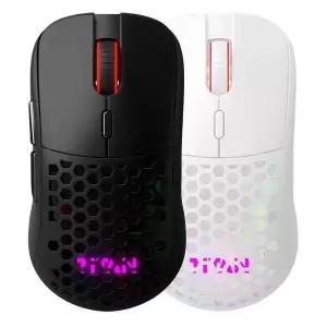 메온셀 제닉스 TITAN GX AIR 게이밍마우스 타공 초경량 마우스 60g 화이트