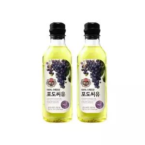 [CJ제일제당] 백설 포도씨유 500ml x 2개 식용유