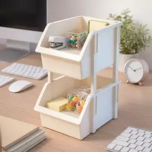 [보노하우스]이유 적층형 다용도 정리함 2P 미니 수납 바스켓